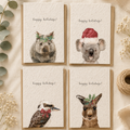 Plantable Christmas Cards | Eco Friendly Seed Paper Holiday Cards | Set of 4