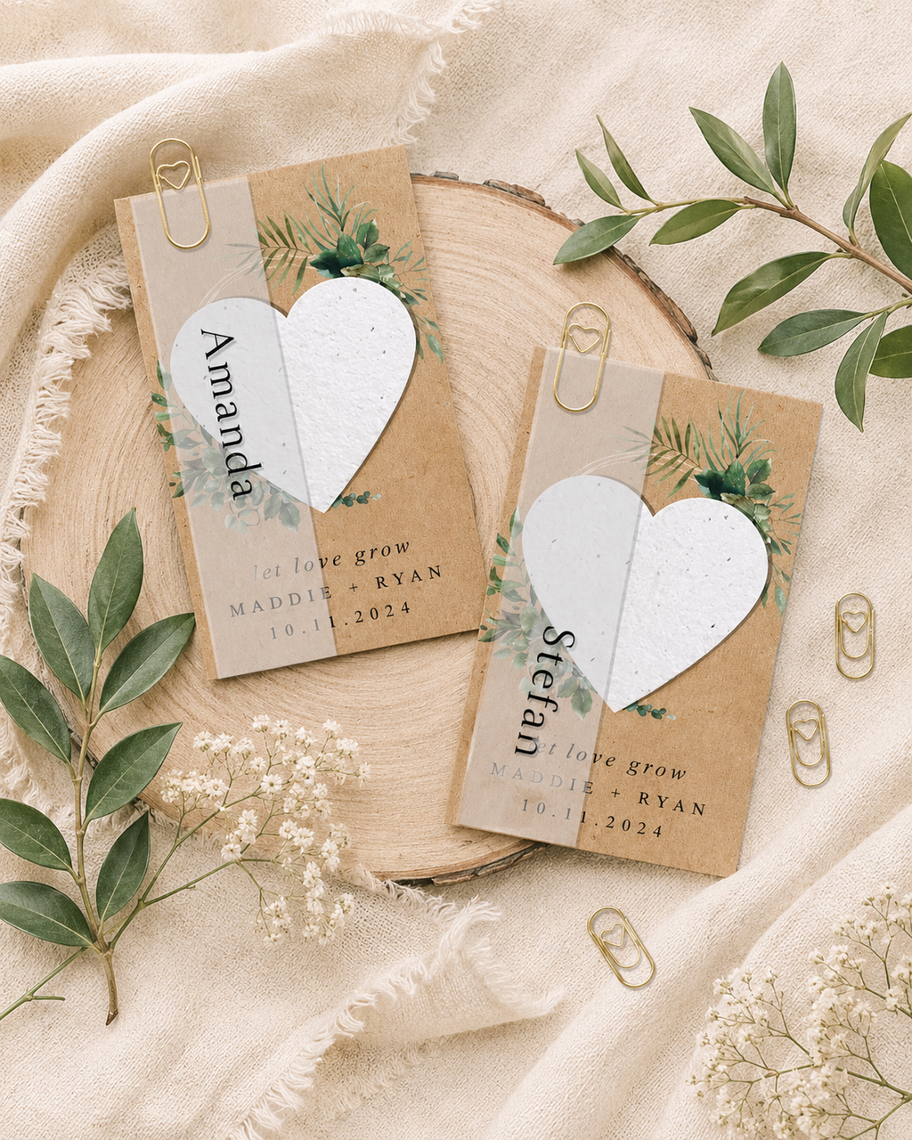 Wildflower Wedding Favours | Plantable Seed Paper Hearts