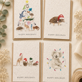 Plantable Christmas Cards | Eco Friendly Seed Paper Holiday Cards | Set of 4