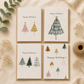 Plantable Christmas Cards | Eco Friendly Seed Paper Holiday Cards | Set of 4
