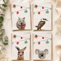 Plantable Christmas Cards | Eco Friendly Seed Paper Holiday Cards | Set of 4