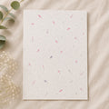 Pink petal plantable seed paper sheets handmade from recycled paper with wildflower seeds