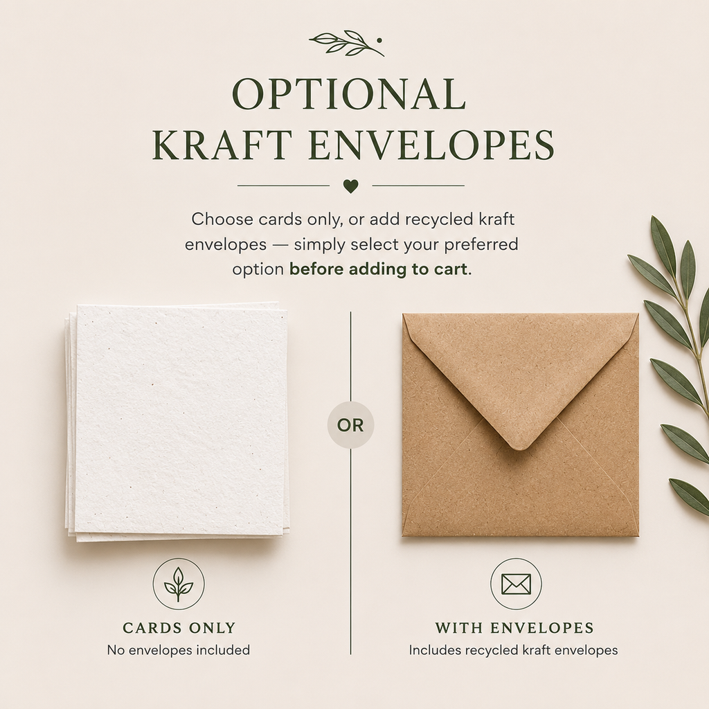 Plantable Christmas Cards | Eco Friendly Seed Paper Holiday Cards | Set of 4