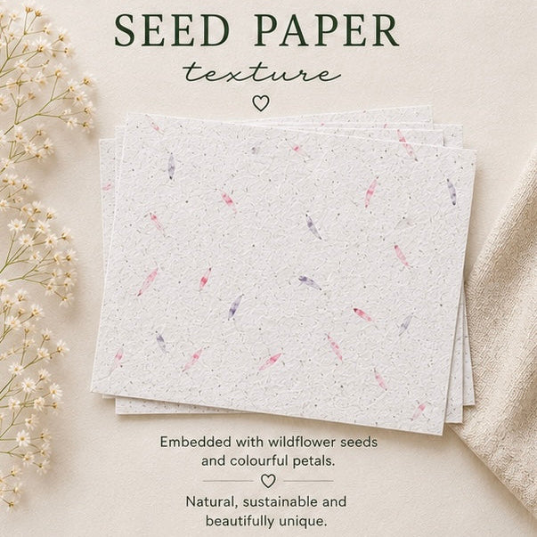 Pink Petal Seed Paper Sheets | Plantable Wildflower Paper