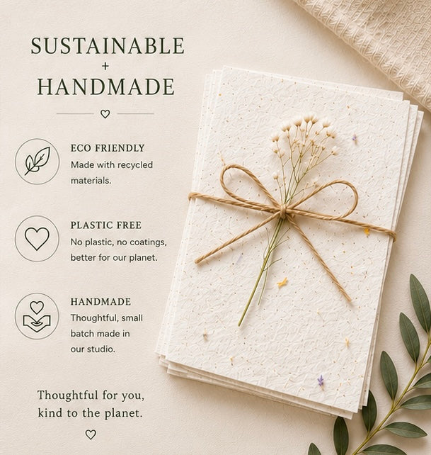 Yellow Petal Plantable Seed Paper Sheets | Handmade Wildflower Paper