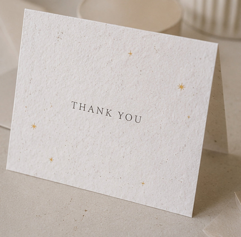 Plantable thank you card