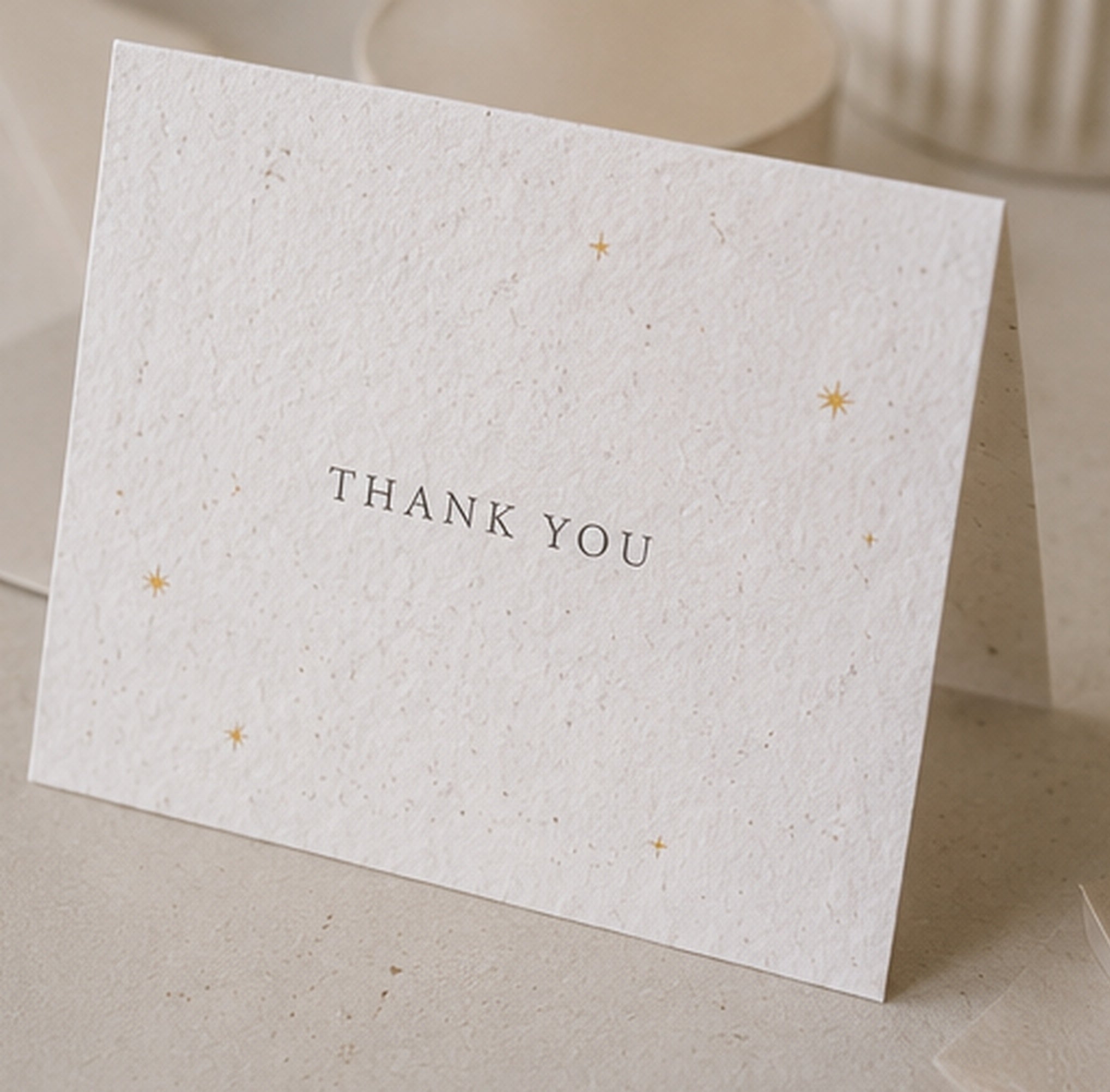 Plantable thank you card